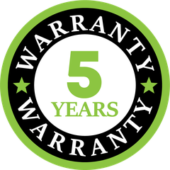 5 year warranty