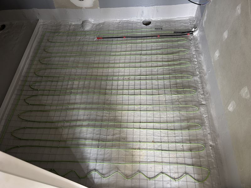 In-screed electric heating installation photo 2