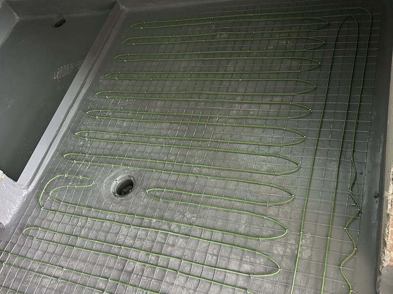 In-slab electric heating installation photo 2