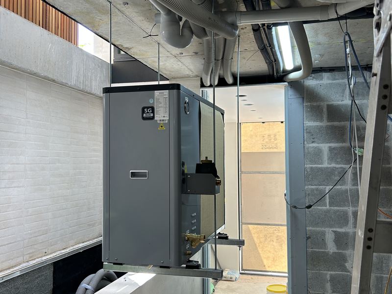Air source heat pump installation photo 3