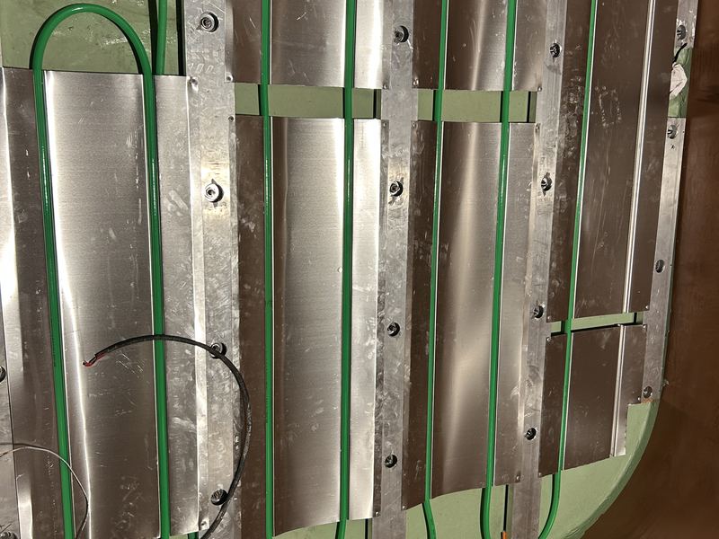 Under-timber hydronic heating installation photo 1